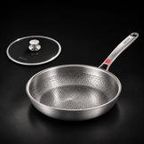 USELUCK Titanium Fry Pan Set with Lid