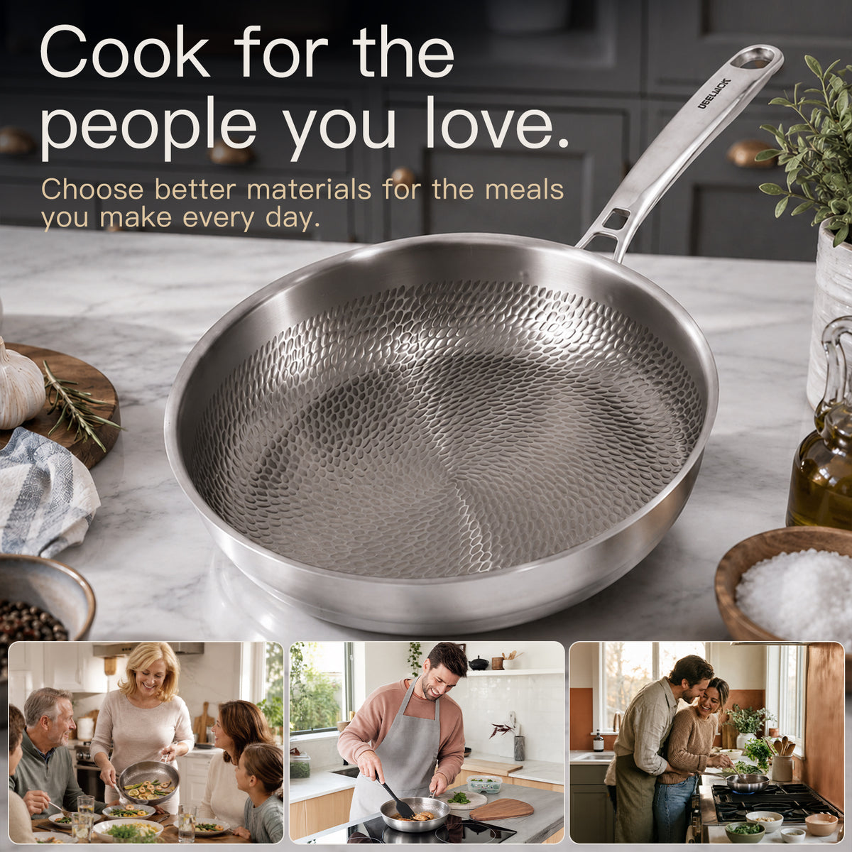 12" Titanium Fry Pan Set - USELUCK-Cookware