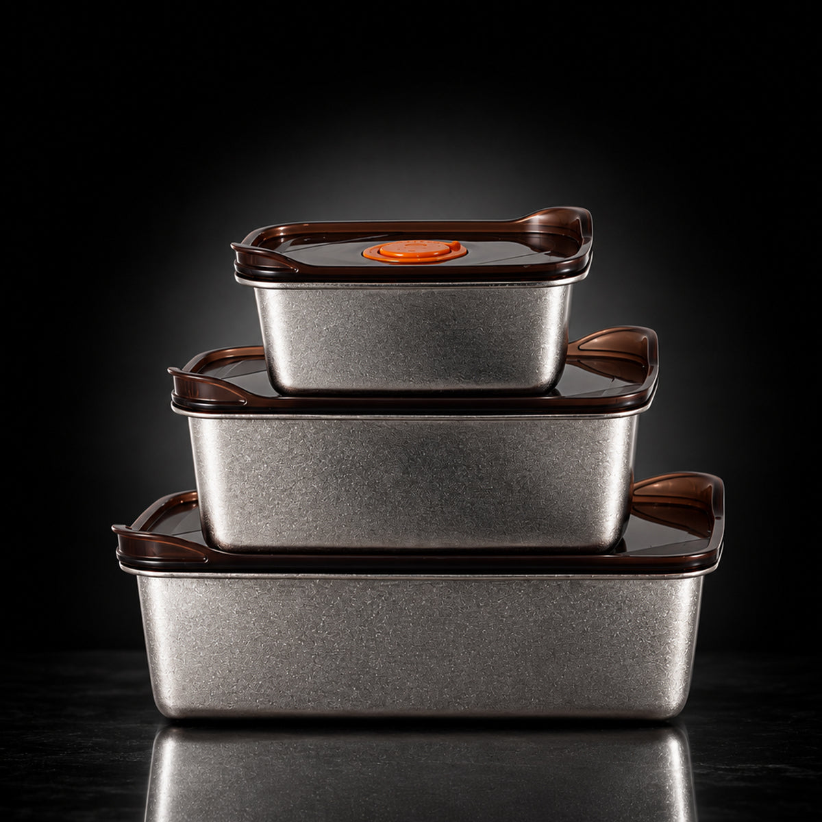 USELUCK Titanium Food Storage Containers with Lids – Set of 3