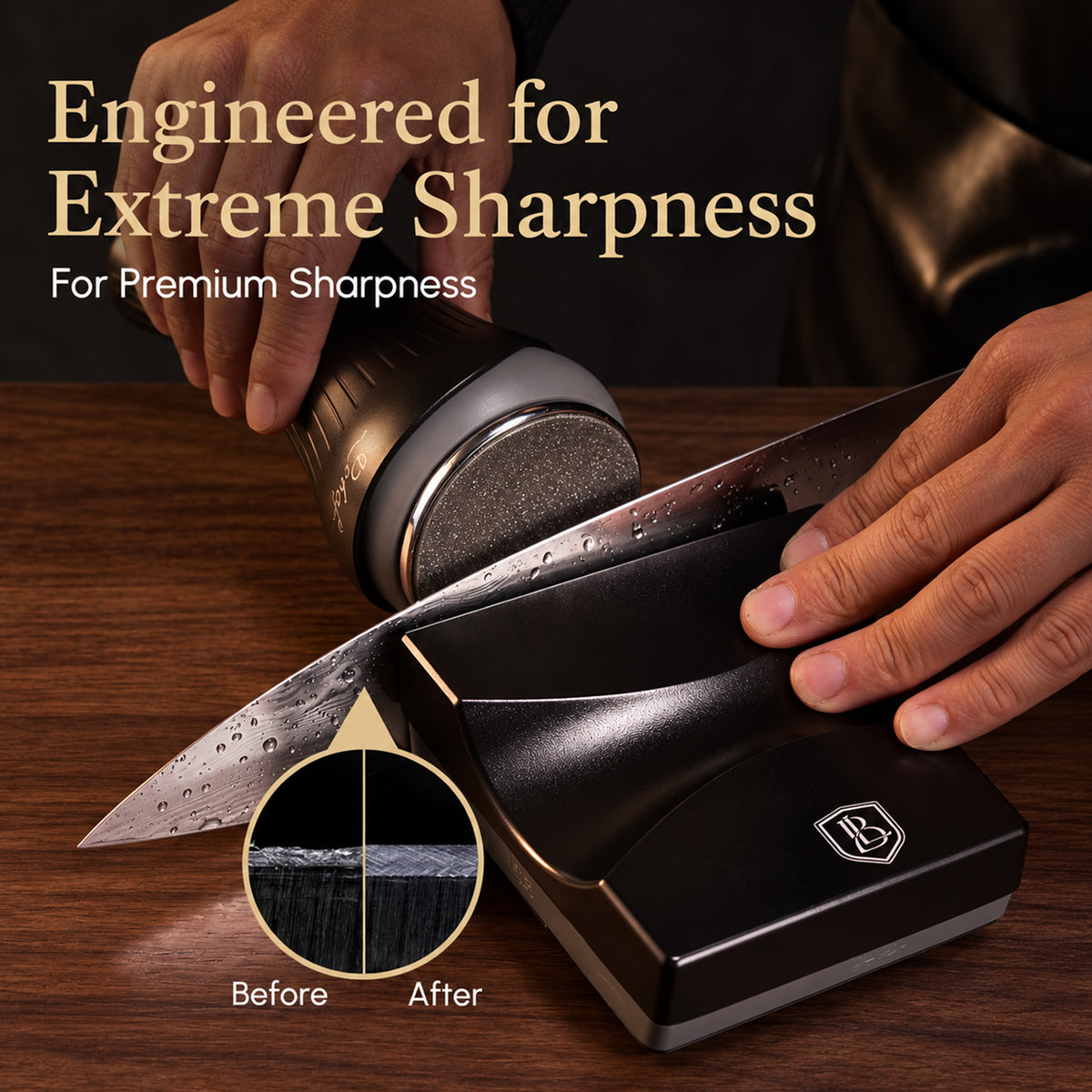 Premium Magnetic Manual Knife Sharpener - USELUCK-Cookware
