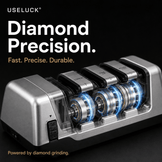 USELUCK 3-Stage Electric Knife & Scissor Sharpener - USELUCK-Cookware