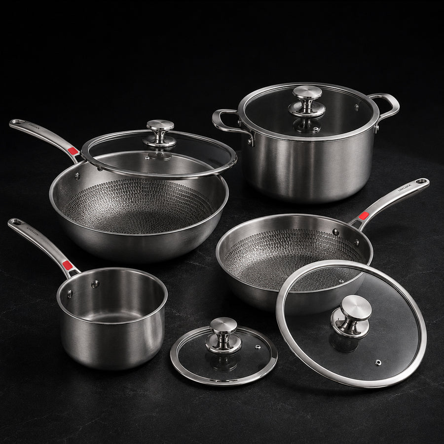 Essential 4-Pot Titanium Cookware Set - USELUCK-Cookware