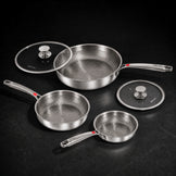 Everyday 3-Pan Titanium Set - USELUCK-Cookware