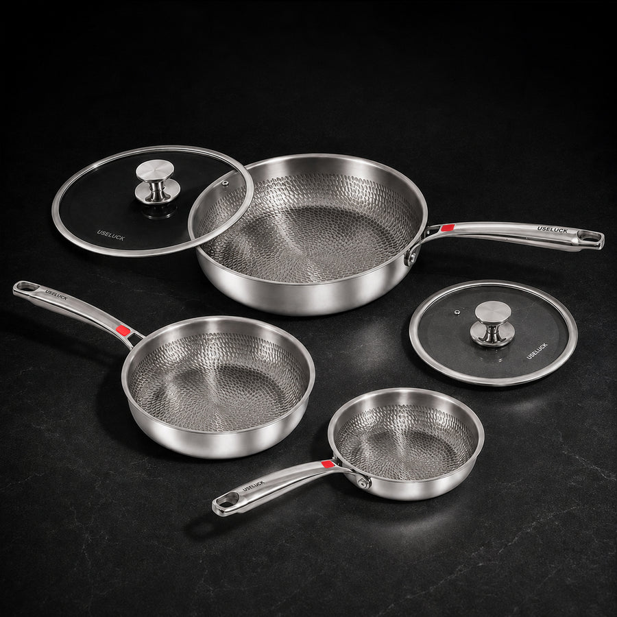 Everyday 3-Pan Titanium Set - USELUCK-Cookware