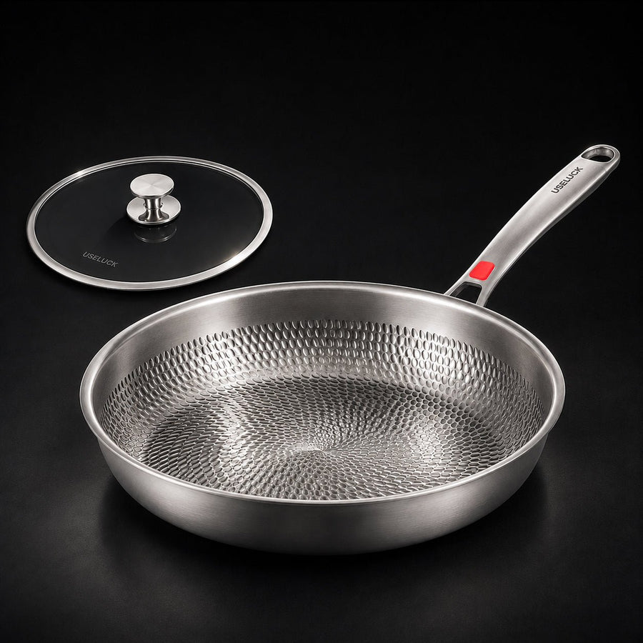 USELUCK 12" Titanium Fry Pan Set with Lid - USELUCK-Cookware