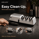 USELUCK 3-Stage Electric Knife & Scissor Sharpener - USELUCK-Cookware