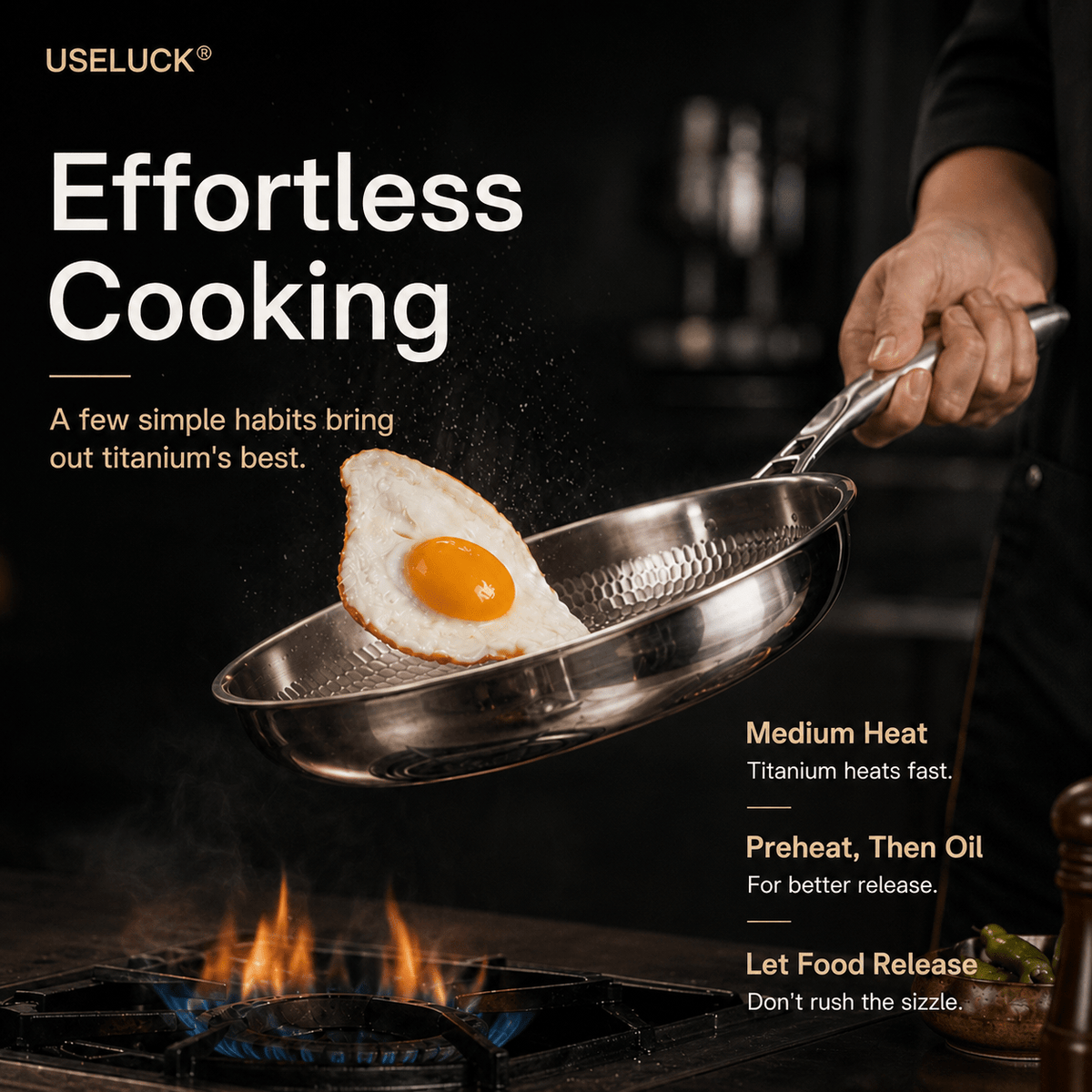Essential 4-Pot Titanium Cookware Set - USELUCK-Cookware